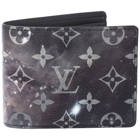 louis vuitton multiple wallet monogram galaxy black grey multicolor